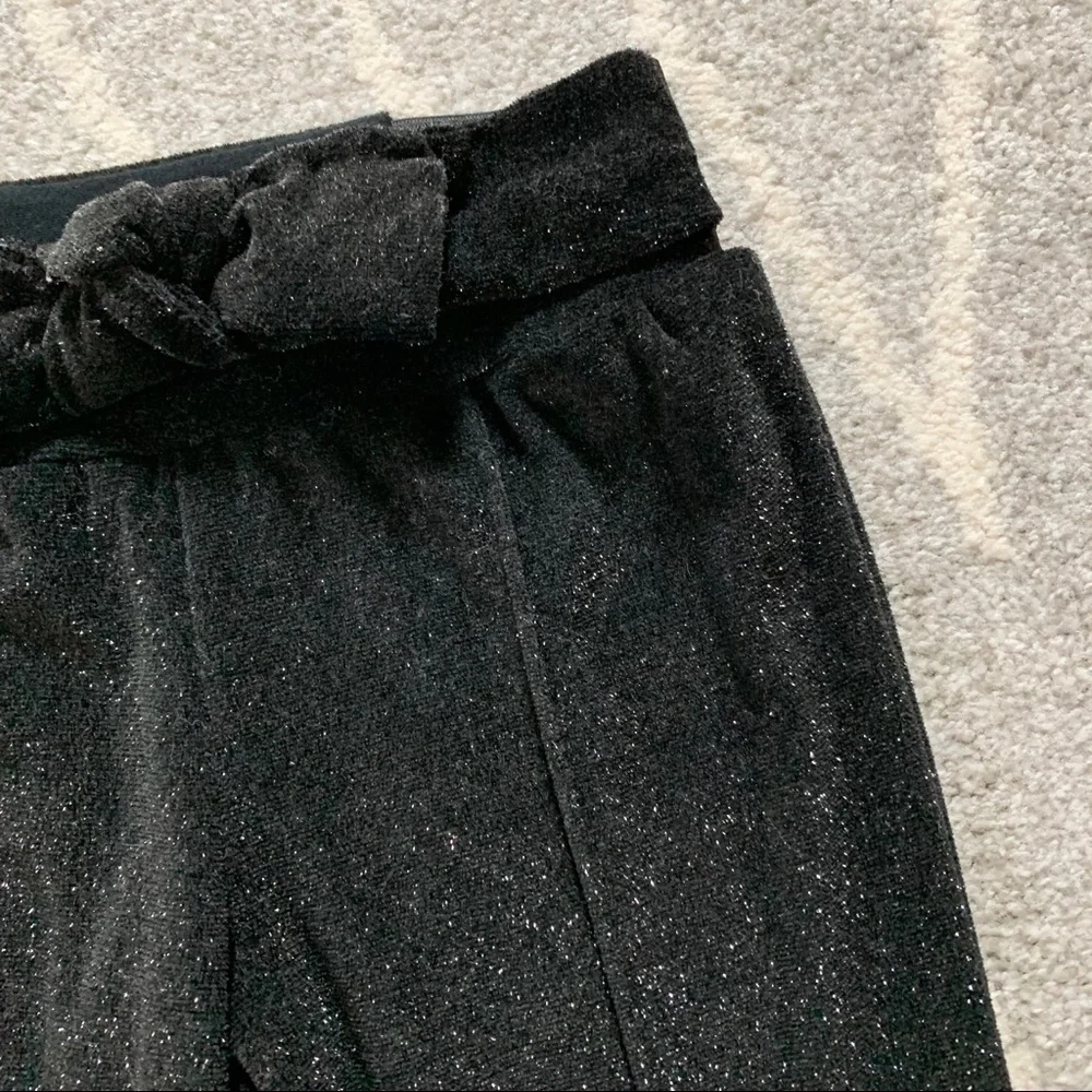 Oshkosh Genuine Kid Black Sparkle Velvet Sweatpant